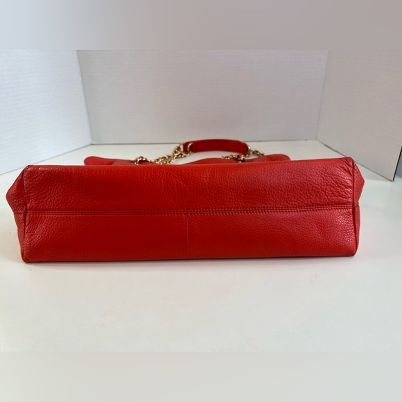 Tory Burch Marion Red/Orange Slouchy Tote w/Dust Bag - Picture 5 of 16